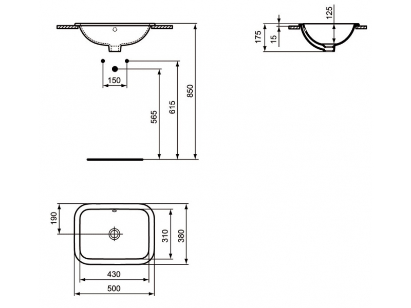 Купить Раковина Ideal Standard Connect 50 x 38 см, белый, E505701