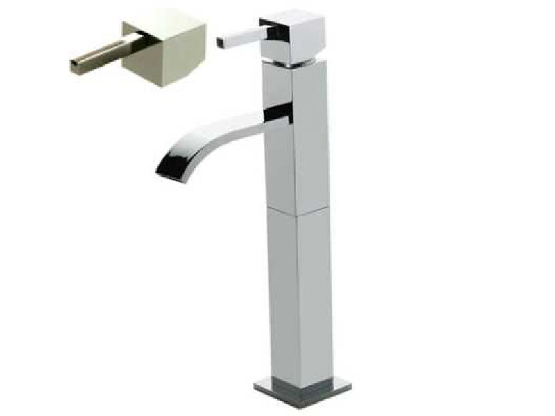 Купить Смеситель Bandini Ice Cube 2 750320PN05LR для раковины, никель/ручка белый дуб