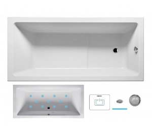 Ванна гидромассажная Riho Lusso Plus 170 x 80 см, AIR