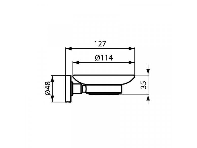 Купить Мыльница Ideal Standard Iom, держатель чёрный матовый, A9122XG