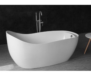 Акриловая ванна BelBagno BB205-1700-800, 170 х 80 см, с каркасом и сливом-переливом, белая