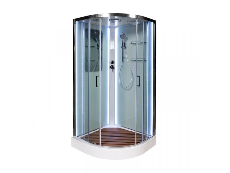 Купить Душевая кабина Deto A 09 90 x 90 см, с крышей, Led