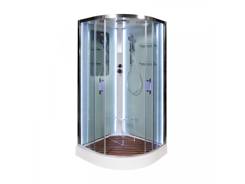 Купить Душевая кабина Deto A 09 90 x 90 см, с крышей, Led
