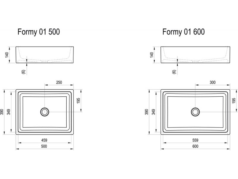 Купить Раковина Ravak Formy 01 600, белый, XJL01260000