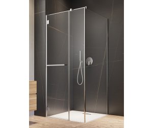 Душевой уголок Radaway Carena KDJ, 100 х 90 х 195 см, стекло прозрачное, профиль хром, с полотенцедержателем, 134444-01-01NL/NR