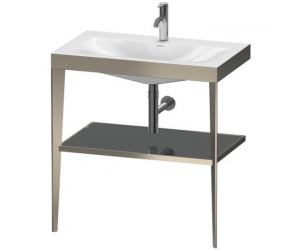 Консоль напольная Duravit XViu XV4715OB189 80 x 48 x 85 см с полкой, с раковиной без перелива, 1 отв., champagne matt/flannel grey high gloss lacquer