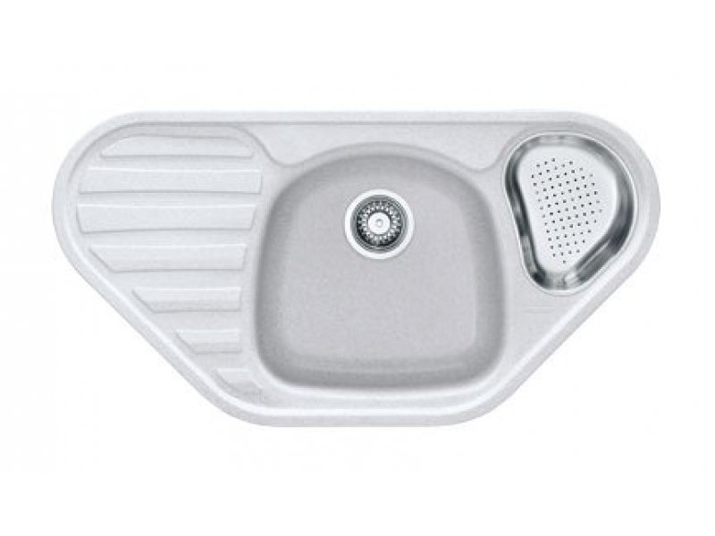Купить Мойка угловая Franke CALYPSO COG 651 E, 114.0296.238, гранит, установка сверху, цвет ваниль, 96*50 см