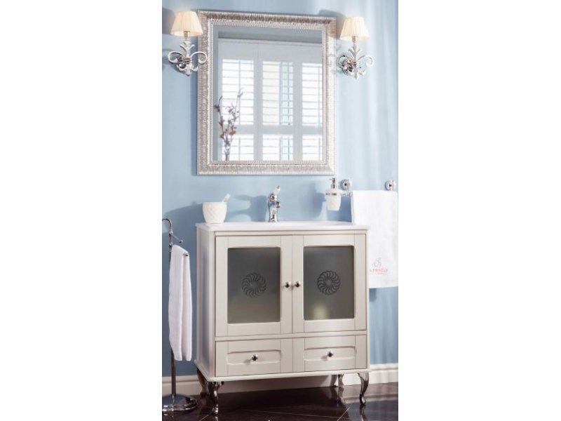Купить Тумба под раковину Caprigo Chiaro 60 33210, цвет B-177 bianco grigio