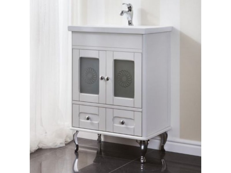 Купить Тумба под раковину Caprigo Chiaro 60 33210, цвет B-177 bianco grigio