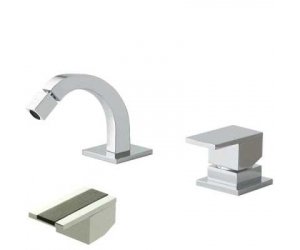 Смеситель Bandini Ice Cube 752720SN02LW для биде, матовый никель/ручка венге