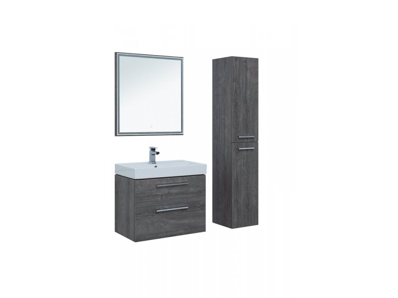 Купить Тумба под раковину Aquanet Nova Lite 75, 2 ящика, дуб рошелье (242260)