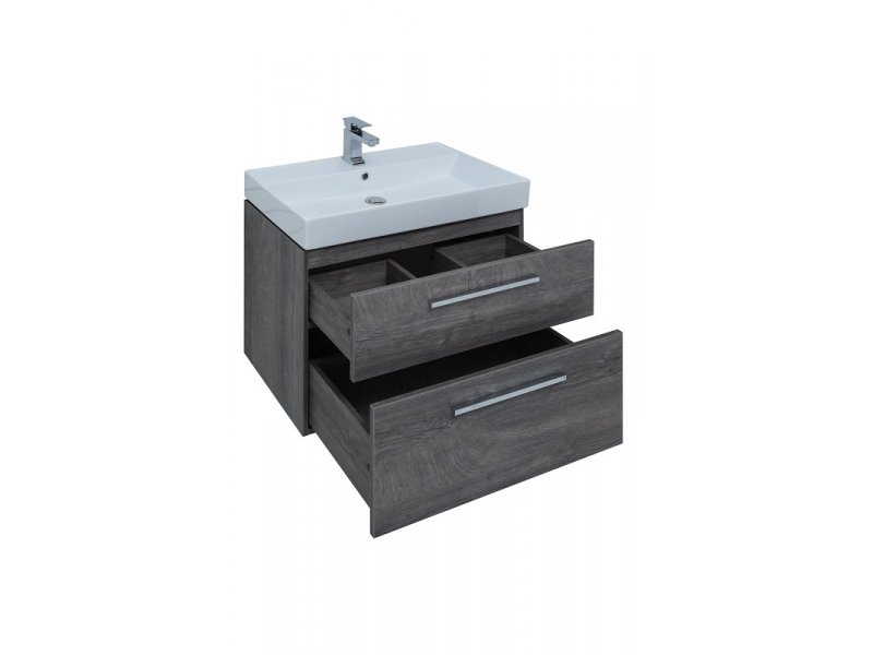 Купить Тумба под раковину Aquanet Nova Lite 75, 2 ящика, дуб рошелье (242260)