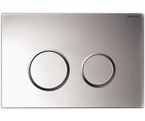 Клавиша Geberit Sigma Type 20 115.778.KH.1, рамка и кнопки: хром глянцевый, обод: хром матовый, двойной смыв, пластик