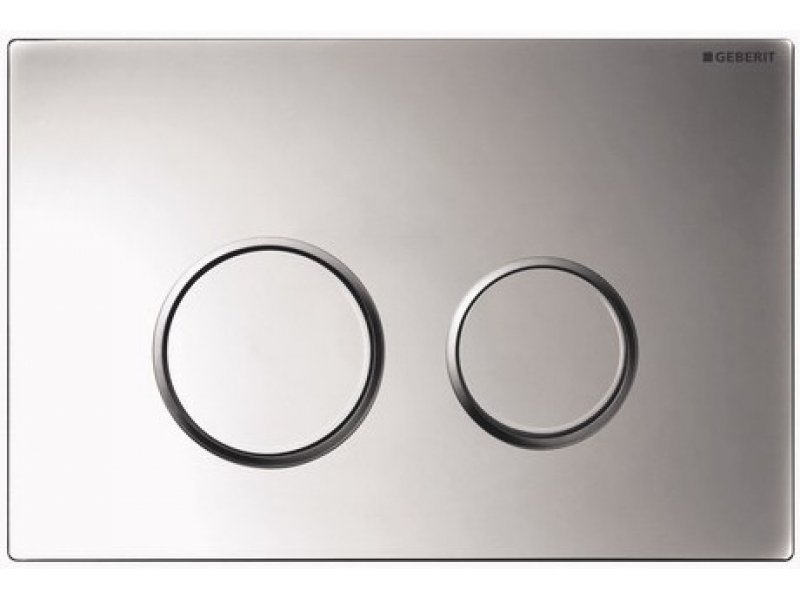 Купить Клавиша Geberit Sigma Type 20 115.778.KH.1, рамка и кнопки: хром глянцевый, обод: хром матовый, двойной смыв, пластик