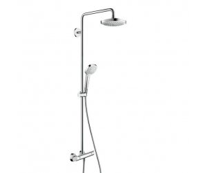 Душевая система Hansgrohe Croma Select E 180 2jet Showerpipe EcoSmart 27257400, белый/хром