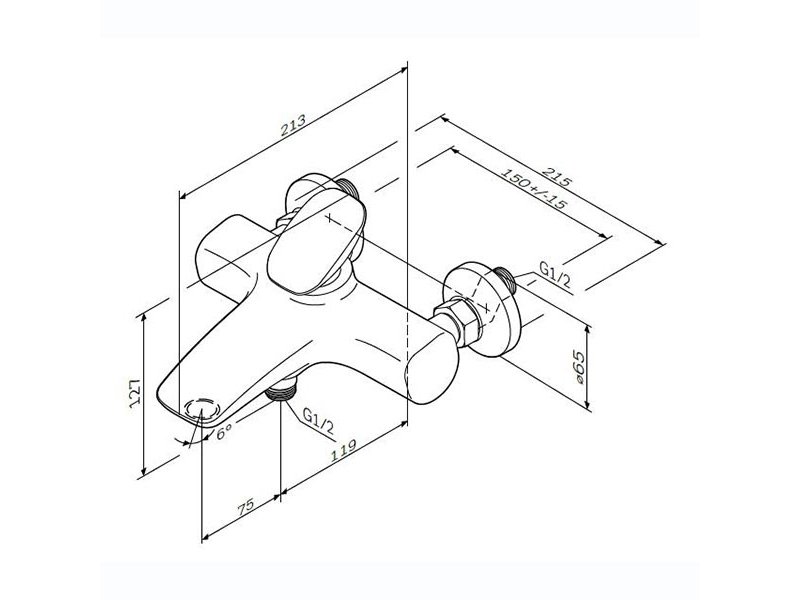 Купить Смеситель для ванны и душа AM.PM Spirit V2.0 F70A10000