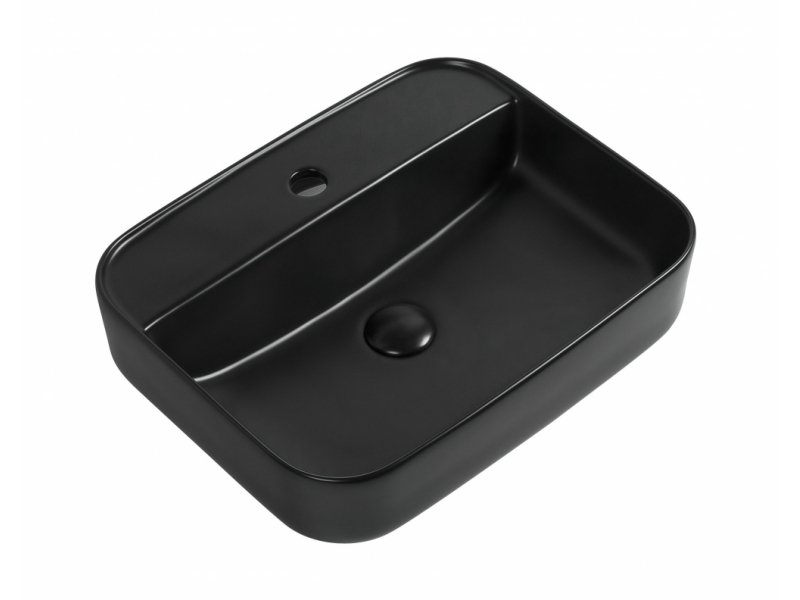 Купить Раковина Aquanet Soul-2-MB 50 x 40 x 14 см, накладная, черный матовый, 273670