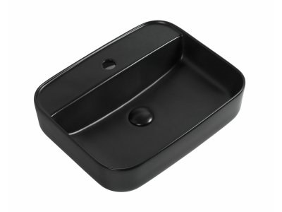 Раковина Aquanet Soul-2-MB 50 x 40 x 14 см, накладная, черный матовый, 273670