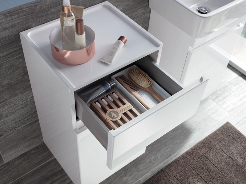 Купить Шкаф-пенал Geberit Renova Plan, 39 х 70 см, цвет белый глянцевый, 501.921.01.1