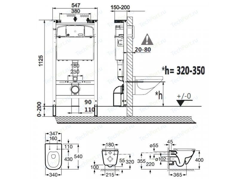 Купить Инсталляция Roca с безободковым унитазом Roca Gap 34647L000, сиденье микролифт, клавиша хром, комплект 893104100