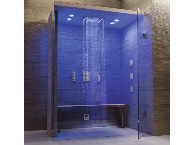 Купить Верхний душ Grohe Rainshower F-series 27939001, 381x17x 456 мм, 3 режима струи