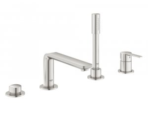 Смеситель Grohe Lineare New для ванны и душа, на борт ванны, суперсталь, 19577DC1