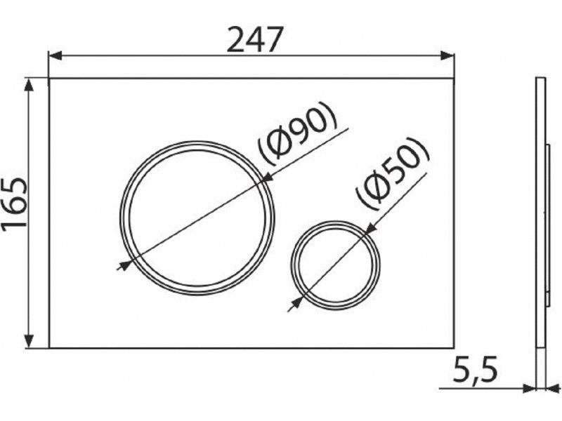 Купить Клавиша смыва AlcaPlast M778, черный матовый, хром глянец