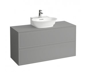 Тумба под раковину Laufen New Classic 117.5 х 45.5 х 60 см, 4.0602.4.085.627.1, подвесная, серый, вырез посередине