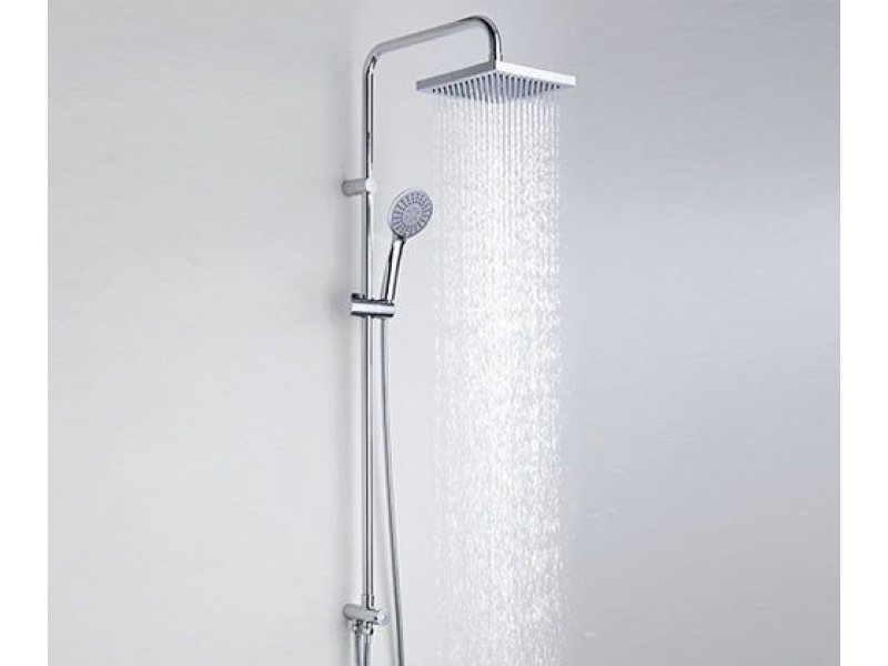 Купить Душевой гарнитур WasserKRAFT A017 с верхним душем 200*200 мм, хром