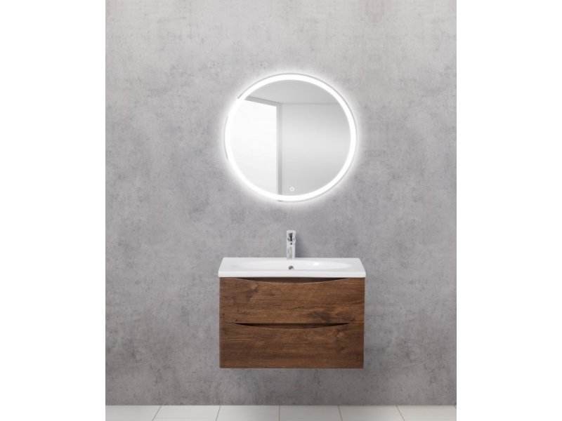 Купить Зеркало BelBagno SPC-RNG-700-LED-TCH-WARM 70 см со встроенным светильником, сенсорным выключателем и подогревом
