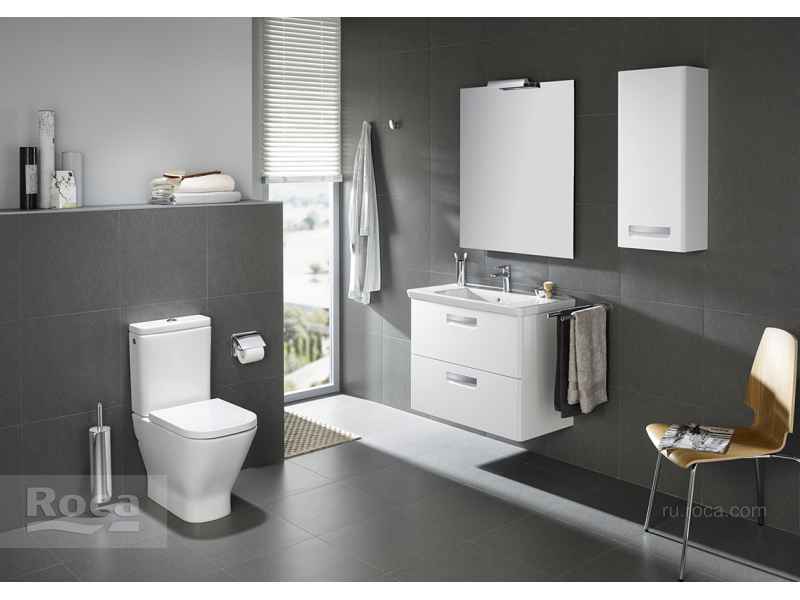 Купить Тумба под раковину Roca The Gap 60 ZRU9302879, цвет белый глянцевый