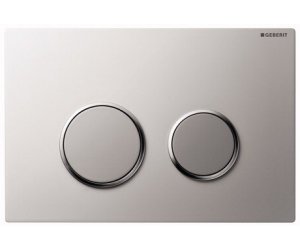 Клавиша Geberit Sigma Type 20 115.778.KN.1, рамка и кнопки: хром матовый, обод: хром глянцевый, двойной смыв