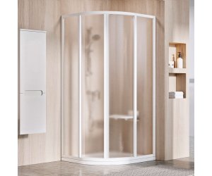 Душевой уголок Ravak Supernova SKKP4-90, профиль белый, витраж грейп, 3117O102ZG