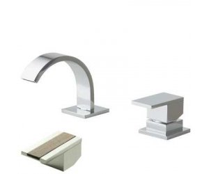 Смеситель Bandini Ice Cube 2 752920PN03LT для биде, никель/ручка тик