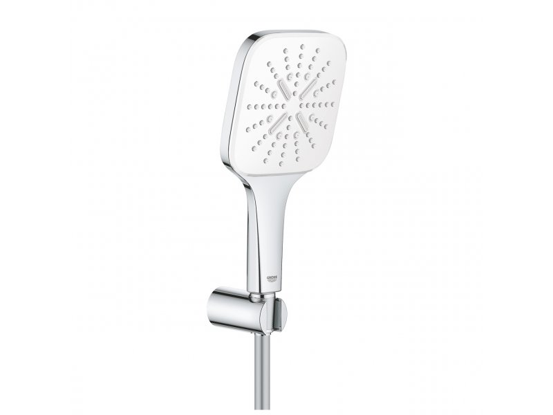 Купить Душевой гарнитур Grohe Rainshower SmartActive 130 Cube, 26589LS0, белая луна