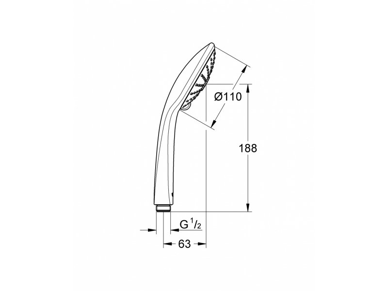 Купить Ручной душ Grohe Euphoria 110 Massage 27239001, 3-х режимный, 9.5 л/мин