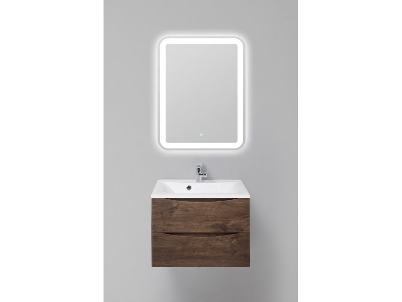 Купить Тумба под раковину BelBagno Marino MARINO-700-2C-SO-RW-P, 70 х 45 х 55 см, Rovere Moro - темно-коричневый