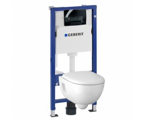 Инсталляция Geberit с безободковым унитазом Geberit Renova Compact, 500.103.DW.R, сиденье микролифт, комплект Идеальная пара