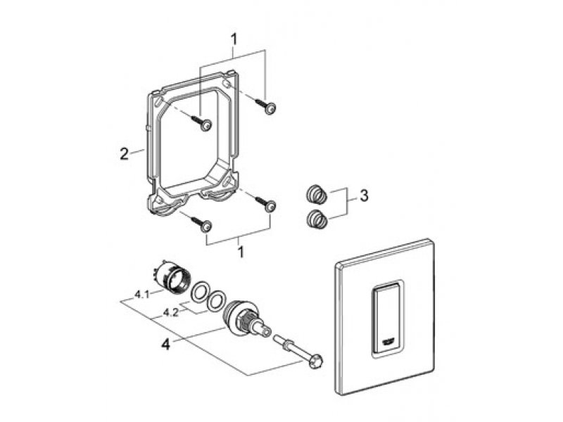 Купить Кнопка для инсталляции Grohe Skate Cosmopolitan 38784SH0, альпин-белый