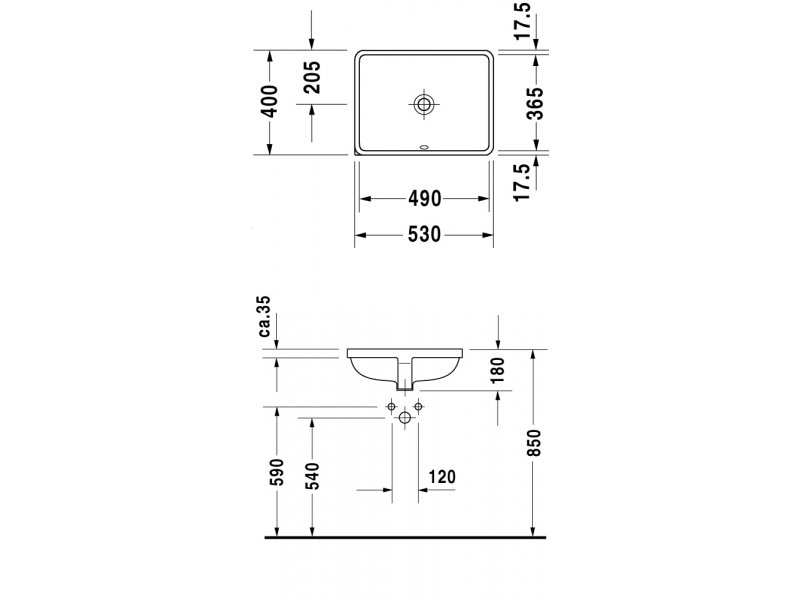 Купить Раковина Duravit Starck 3 0305490000 под столешницу