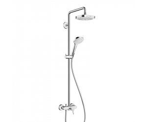 Душевая система Hansgrohe Croma Select E Showerpipe поворотная со смесителем 27258400, белый/хром