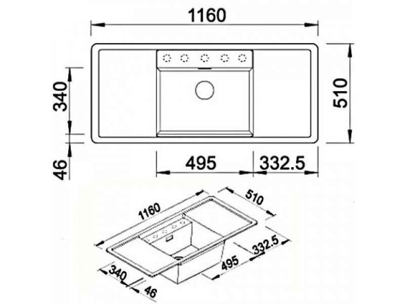 Купить Мойка Blanco Alaros 6 S 520525 с черными досками, жемчужный