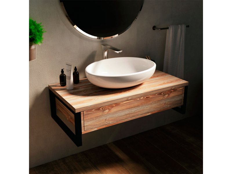 Купить Тумба 1Marka Grunge Loft 80П, дуб намибия, У85845