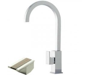 Смеситель Bandini Ice Cube 750220SN02LT для раковины, матовый никель/ручка тик