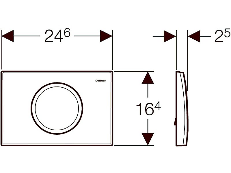 Купить Клавиша Geberit Delta Type 11 115.120.46.1, хром матовый