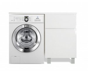 Тумба с раковиной Эстет Dallas Luxe ФР-00002267/ФР-00002268, 2 ящика, 130 x 48,2 см, напольная