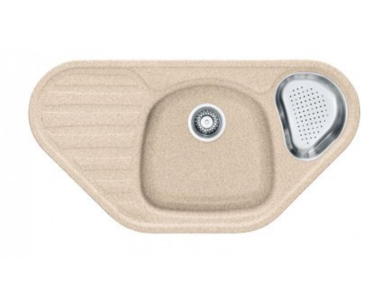 Купить Мойка угловая Franke CALYPSO COG 651 E, 114.0185.002, гранит, установка сверху, цвет графит, 96*50 см