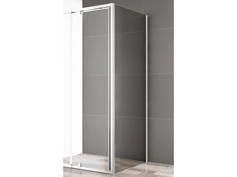 Купить Универсальная боковая панель Cezares Crystal-S CRYSTAL-S-100-FIX-C-Cr L/R, хром