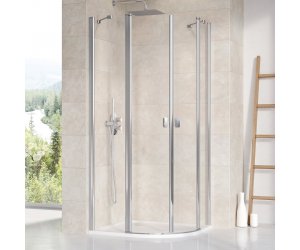 Душевой уголок Ravak Chrome CSKK4-90, профиль блестящий, витраж транспарент, 3Q170C00Z1