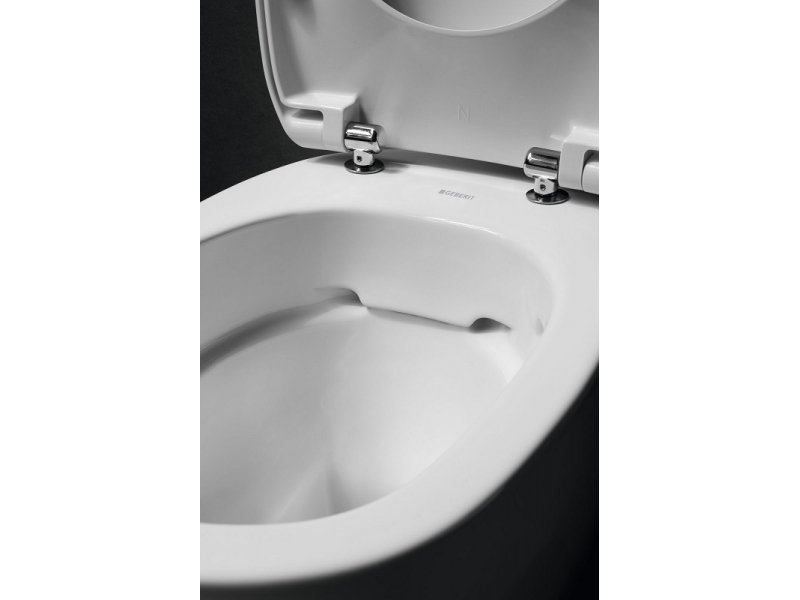 Купить Инсталляция Geberit с безободковым унитазом Geberit iCon, 500.060.TC.I, клавиша белая, сиденье микролифт, комплект Идеальная пара